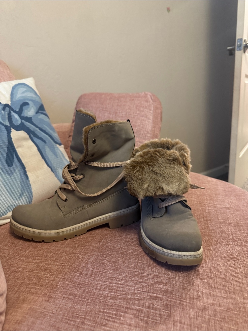 Rieker Faux fur/suede winter boots.